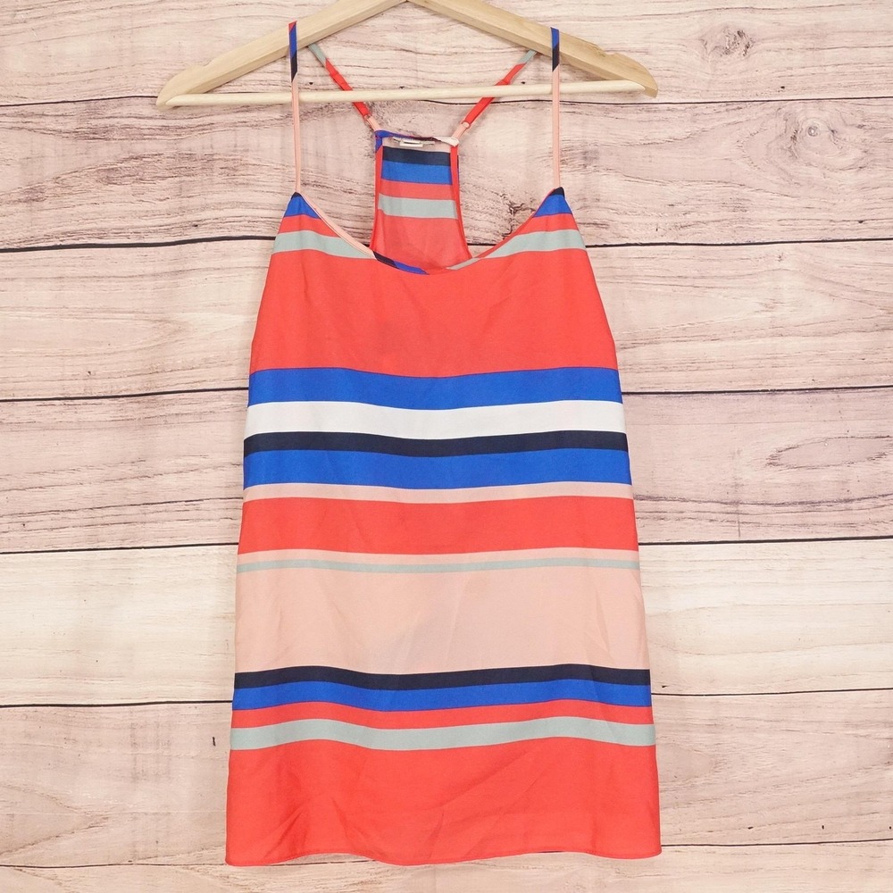 J Crew Womens 8 Multicolor Striped Sleeveless Tank Summer Casual Top